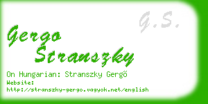 gergo stranszky business card